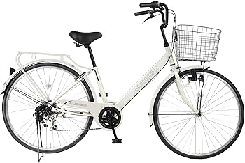 Amazon | 防災サイクル 26型 6段変速付 シティサイクル ホワイト ノン